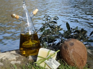 Savon à froid, 72% Huile d’olive bio, 28% huile de Coco Bio, sur-gras 8.5%, Niaouli, les savons du pont